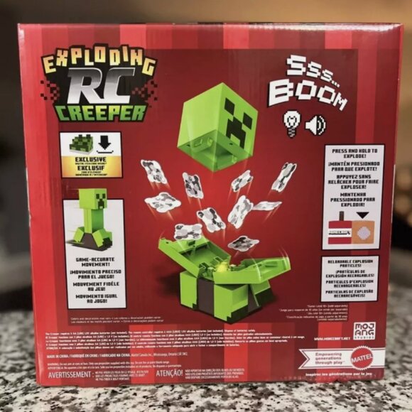 Minecraft Exploding RC Creeper Car Lights & Sounds with DLC Code Mattel … - Picture 2 of 2